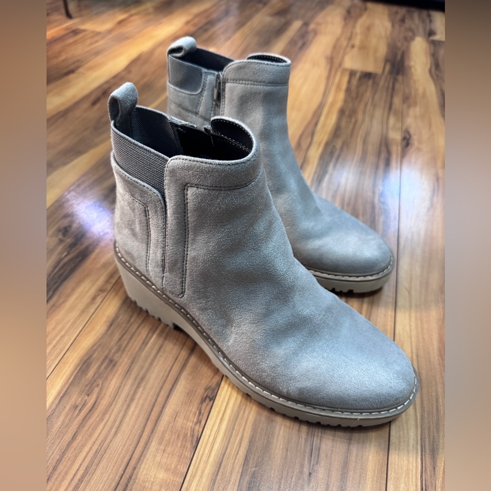 White Mountain Light Gray Ankle Booties